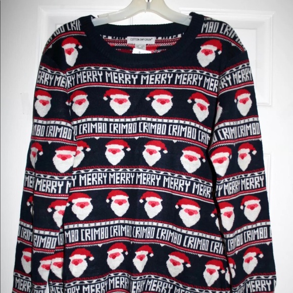 Cotton Emporium Sweaters - Women's XL holiday Merry Crimbo Christmas Sweater Cotton Emporium Sweaters - Women's XL holiday Merry Crimbo Christmas Sweater